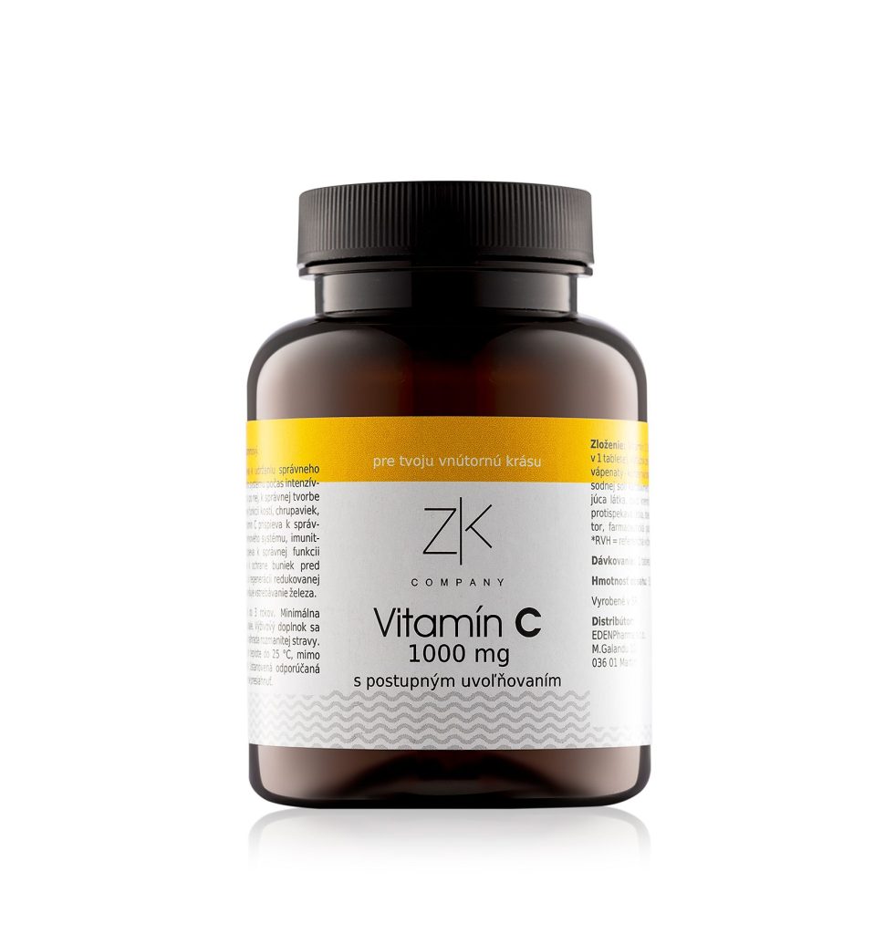 Vitamín C 1000 mg s postupným uvoľňovaním - kľúč k zdraviu a kráse. Podporuje imunitný systém, ochranu buniek a zdravú pokožku.