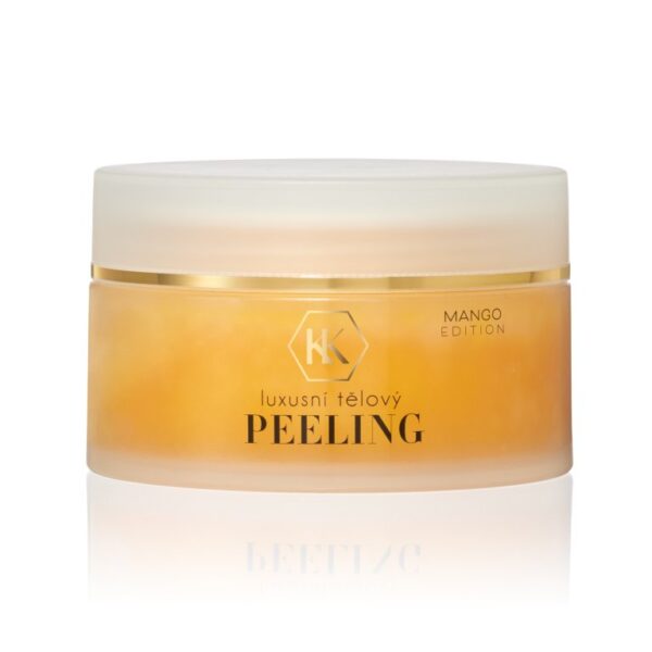 Luxusný telový peeling KK Mango s vôňou manga a bio olejmi jemne exfoliuje, vyživuje pokožku a zanecháva ju hebkú, pružnú a prevoňanú exotikou.