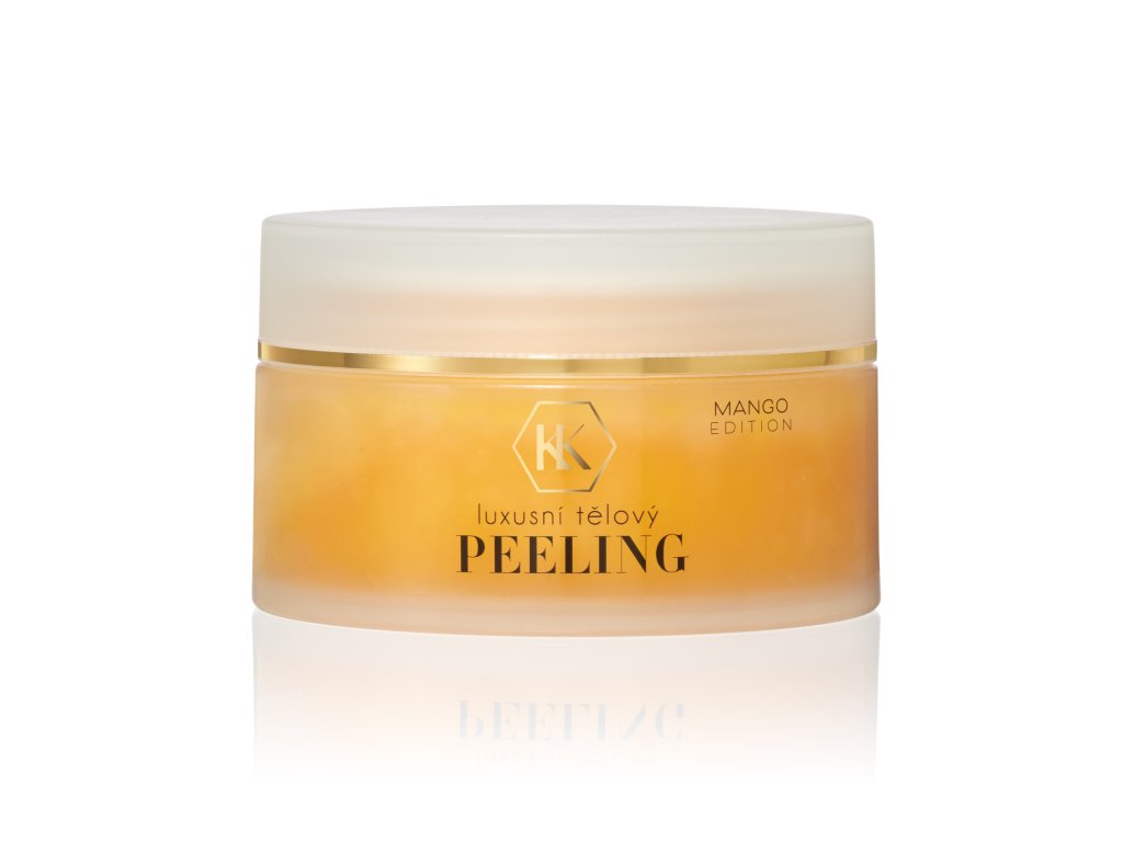 Luxusný telový peeling KK Mango s vôňou manga a bio olejmi jemne exfoliuje, vyživuje pokožku a zanecháva ju hebkú, pružnú a prevoňanú exotikou.