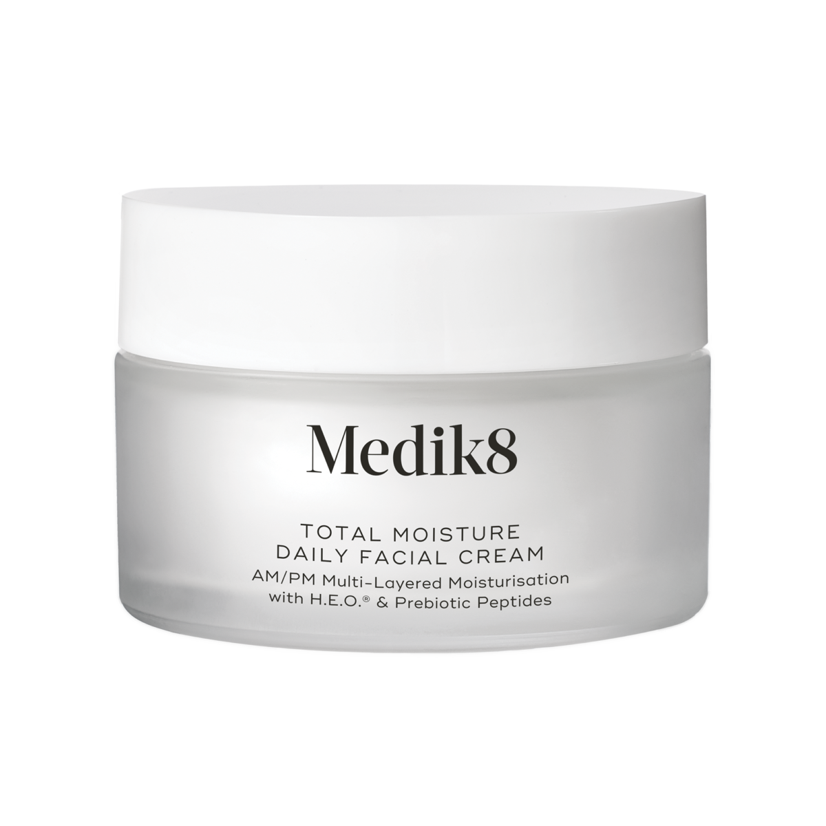 Hydratačný krém TOTAL MOISTURE DAILY FACIAL CREAM od Medik8 pre hĺbkovú hydratáciu a zdravý jas pleti. Posilňuje kožnú bariéru, podporuje mikrobióm pleti.