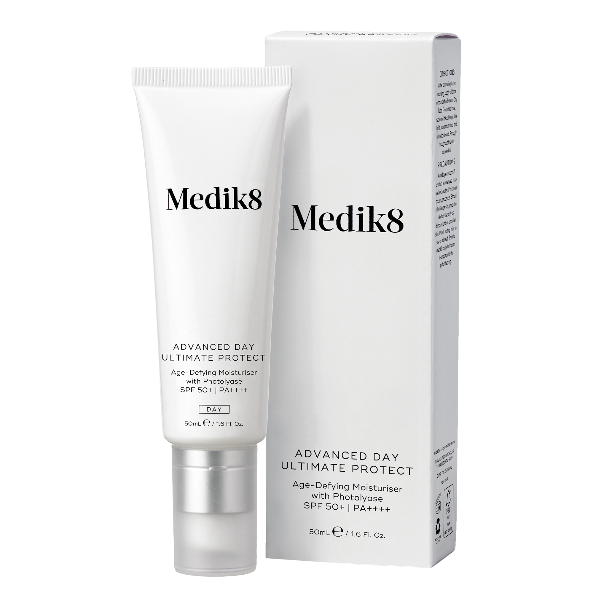 Absolútna ochrana pre vašu pleť, maximálna starostlivosť a hydratácia, to je denný výživný krém ADVANCED DAY ULTIMATE PROTECT od Medik8 s SPF 50