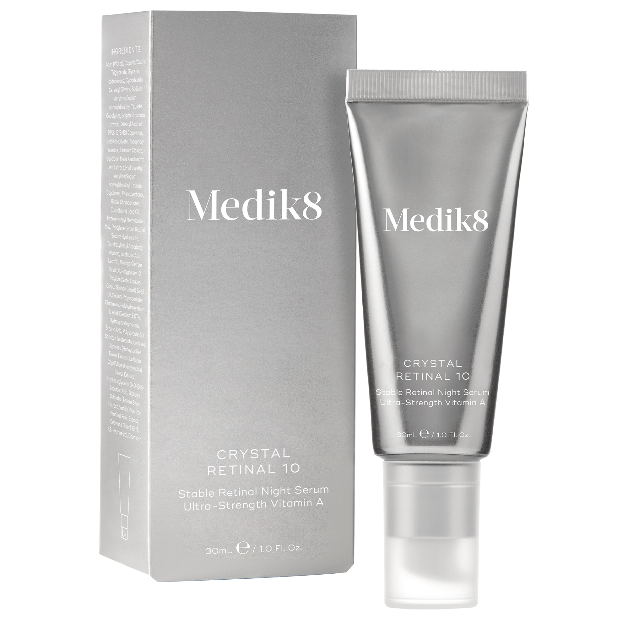 Užite si viditeľný anti-aging počas noci s ultra silným nočným sérom CRYSTAL RETINAL 10, ktoré obsahuje unikátny retinaldehyd v 0,1% koncentrácii.