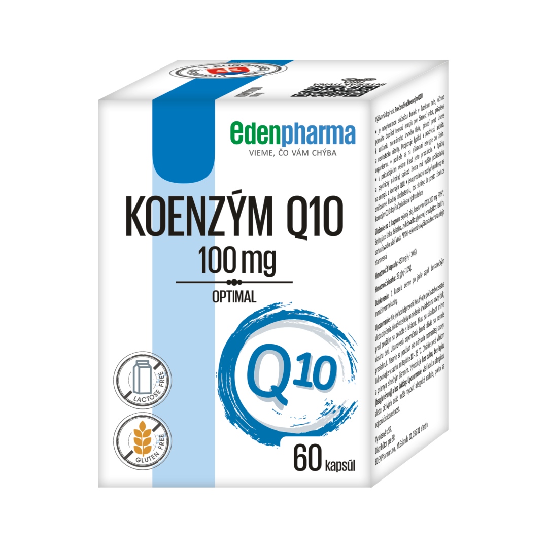 Doplnok stravy s koenzýmom Q10 pre srdce, krvný tlak a vitalitu. Vysoká vstrebateľnosť, bez cukru, lepku a laktózy. 60 kapsúl v balení.
