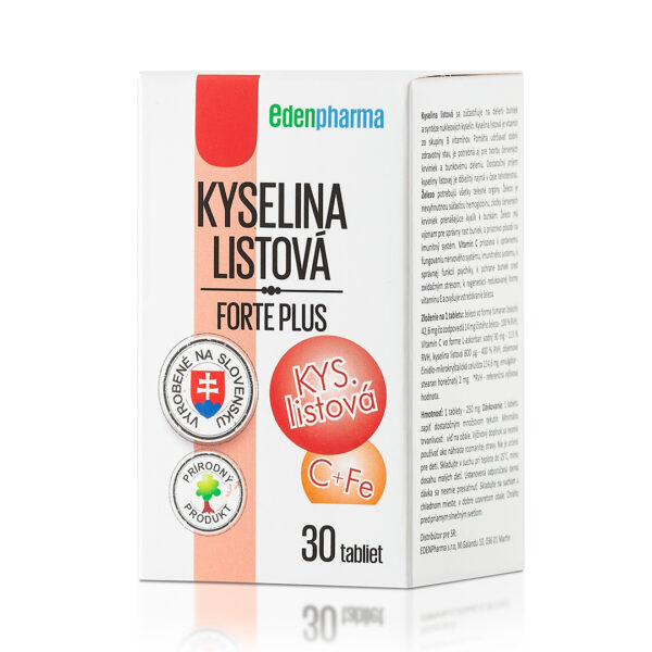 Kyselina listová forte plus 30 tabliet